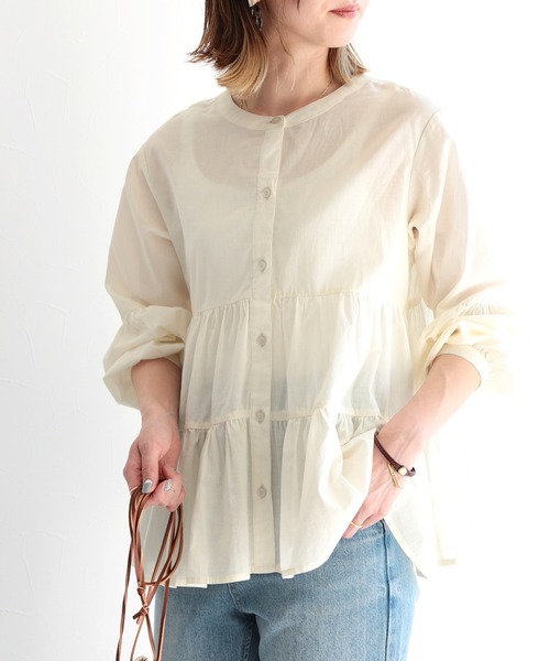 reca（レカ）の「ボリュームティアードブラウス（シャツ/ブラウス・レディース・ブラウン/ブラック/ベージュ/モカ/アイボリー・M）」の13枚目の写真