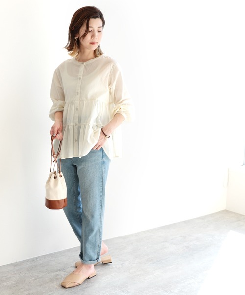 reca（レカ）の「ボリュームティアードブラウス（シャツ/ブラウス・レディース・ブラウン/ブラック/ベージュ/モカ/アイボリー・M）」の15枚目の写真