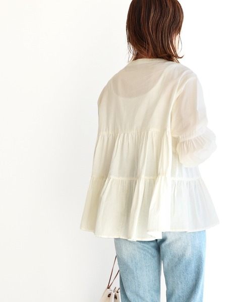 reca（レカ）の「ボリュームティアードブラウス（シャツ/ブラウス・レディース・ブラウン/ブラック/ベージュ/モカ/アイボリー・M）」の16枚目の写真