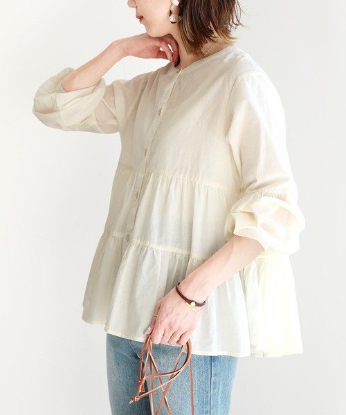 reca（レカ）の「ボリュームティアードブラウス（シャツ/ブラウス・レディース・ブラウン/ブラック/ベージュ/モカ/アイボリー・M）」の21枚目の写真