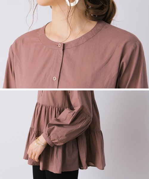 reca（レカ）の「ボリュームティアードブラウス（シャツ/ブラウス・レディース・ブラウン/ブラック/ベージュ/モカ/アイボリー・M）」の6枚目の写真