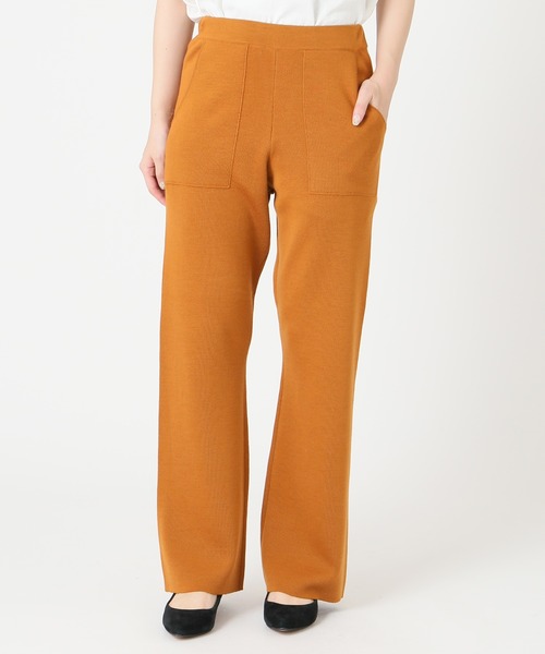 SLOBE IENA(スローブイエナ)の「ウォッシャブルスムースニットパンツ【手洗い可能/ウエストゴム】◆(その他パンツ・レディース・ベージュ/ネイビー/キャメル・38/40/36)」の22枚目の写真