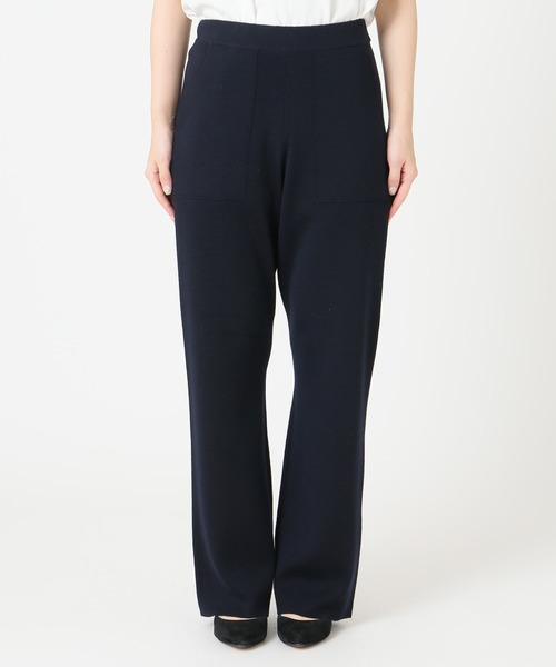 SLOBE IENA(スローブイエナ)の「ウォッシャブルスムースニットパンツ【手洗い可能/ウエストゴム】◆(その他パンツ・レディース・ベージュ/ネイビー/キャメル・38/40/36)」の11枚目の写真