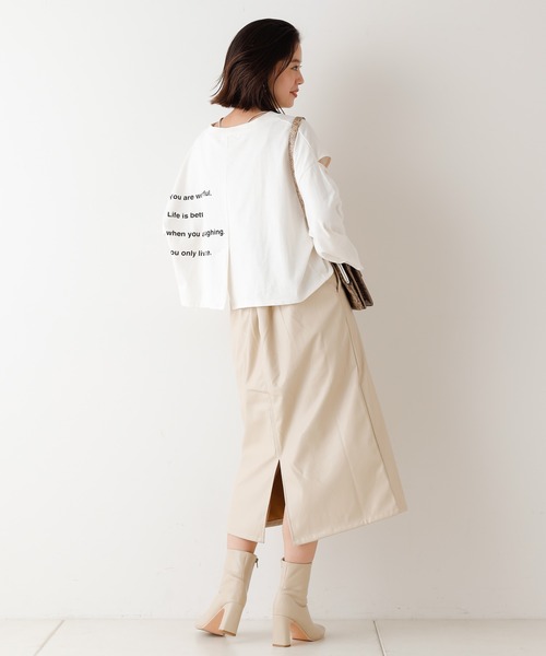 Chico(チコ)の「フェイクレザーロングスカート(スカート・レディース・ブラウン/ブラック/ライトベージュ・FREE)」の9枚目の写真