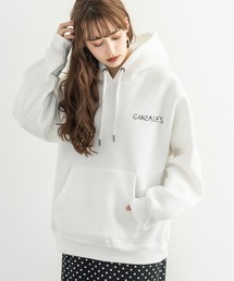 Mark Gonzales 別注 裏起毛 オーバーサイズフーディー バックプリント プルオーバーパーカー