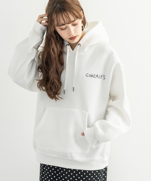 Mark Gonzales(マーク・ゴンザレス)の「Mark Gonzales 別注 裏起毛 オーバーサイズフーディー バックプリント プルオーバーパーカー(パーカー・メンズ・ベージュ/ブラック/ブラウン/グリーン/グレー/オフホワイト/ブルー/ベージュ系その他/ブラック系その他/ブラウン系その他/グリーン系その他/グレー系その他/ホワイト系その他/ブルー系その他/ベージュ系その他2/ブラック系その他2/ブラウン系その他2/グリーン系その他2/グレー系その他2/ホワイト系その他2/ブルー系その他2・M/L/XL)」の3枚目の写真