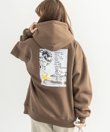 Mark Gonzales 別注 裏起毛 オーバーサイズフーディー バックプリント プルオーバーパーカー