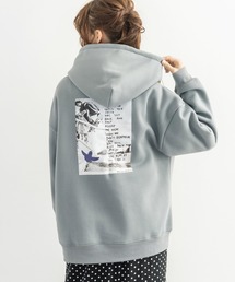 Mark Gonzales 別注 裏起毛 オーバーサイズフーディー バックプリント プルオーバーパーカー