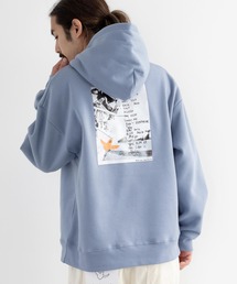 Mark Gonzales 別注 裏起毛 オーバーサイズフーディー バックプリント プルオーバーパーカー
