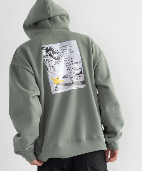 Mark Gonzales(マーク・ゴンザレス)の「Mark Gonzales 別注 裏起毛 オーバーサイズフーディー バックプリント プルオーバーパーカー(パーカー・メンズ・ベージュ/ブラック/ブラウン/グリーン/グレー/オフホワイト/ブルー/ベージュ系その他/ブラック系その他/ブラウン系その他/グリーン系その他/グレー系その他/ホワイト系その他/ブルー系その他/ベージュ系その他2/ブラック系その他2/ブラウン系その他2/グリーン系その他2/グレー系その他2/ホワイト系その他2/ブルー系その他2・M/L/XL)」の16枚目の写真