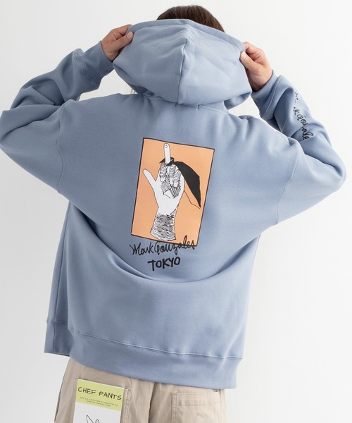 Mark Gonzales(マーク・ゴンザレス)の「Mark Gonzales 別注 裏起毛 オーバーサイズフーディー バックプリント プルオーバーパーカー(パーカー・メンズ・ベージュ/ブラック/ブラウン/グリーン/グレー/オフホワイト/ブルー/ベージュ系その他/ブラック系その他/ブラウン系その他/グリーン系その他/グレー系その他/ホワイト系その他/ブルー系その他/ベージュ系その他2/ブラック系その他2/ブラウン系その他2/グリーン系その他2/グレー系その他2/ホワイト系その他2/ブルー系その他2・M/L/XL)」の21枚目の写真