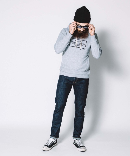 CRIMIE(クライミー)の「SWEAT BOX LOGO HOODIE(パーカー・メンズ・ブラック/ヘザーグレー・XXL/L/M/XL/S)」の4枚目の写真