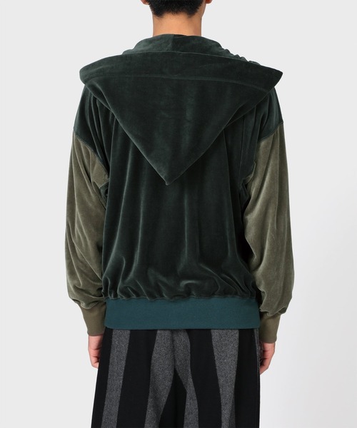 ベルベットベロアパーカー　vivienne westwood ワンポイントORB ベロアパーカー(ブラック)（メンズ