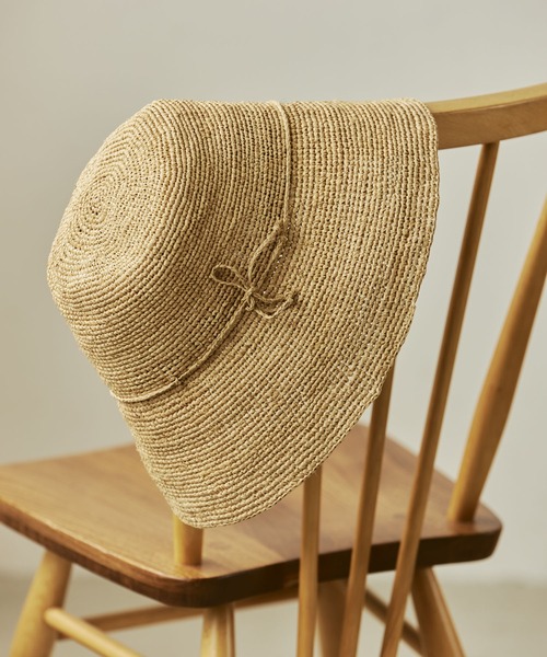 Le Voyage en Panier（ルヴォヤージュアンパニエ）の「Le voyage en panie　ツバ広ラフィアハット（ハット・レディース・ナチュラル/ライトブラウン・FREE）」の9枚目の写真