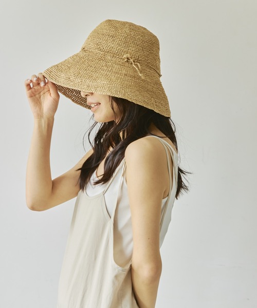 Le Voyage en Panier（ルヴォヤージュアンパニエ）の「Le voyage en panie　ツバ広ラフィアハット（ハット・レディース・ナチュラル/ライトブラウン・FREE）」の11枚目の写真