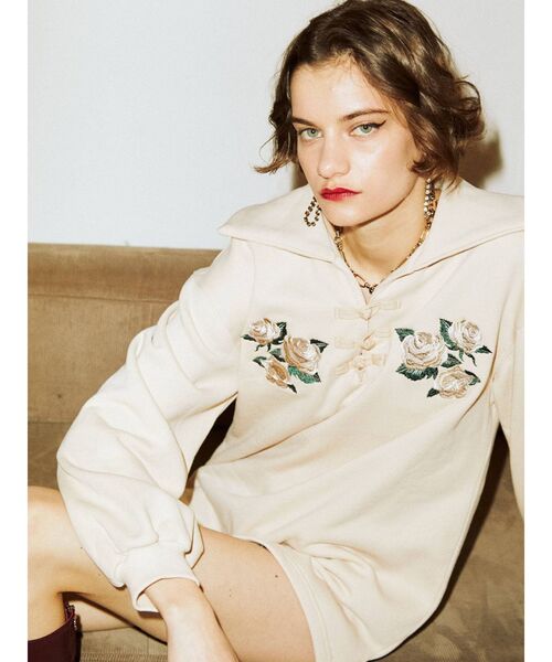 jouetie（ジュエティ）の「チャイナチュニック（スウェット・レディース・アイボリー/ブルー/ブラック・MEDIUM）」の2枚目の写真