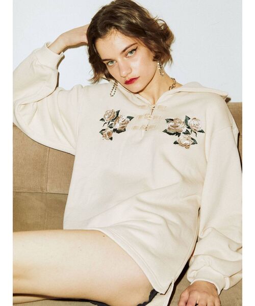 jouetie（ジュエティ）の「チャイナチュニック（スウェット・レディース・アイボリー/ブルー/ブラック・MEDIUM）」の9枚目の写真