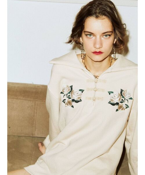 jouetie（ジュエティ）の「チャイナチュニック（スウェット・レディース・アイボリー/ブルー/ブラック・MEDIUM）」の10枚目の写真