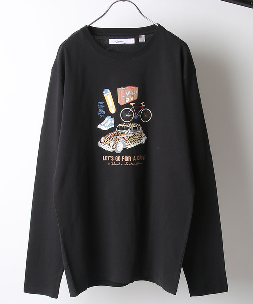 ZIP FIVE(ジップファイブ)の「【ZIP FIVE】立体凹凸プリントレトロイラスト長袖Tシャツ ロンT(Tシャツ/カットソー・メンズ・ホワイト/ブラック系/ピンク/サックスブルー/ベージュ系/ホワイト系・MEDIUM/LARGE)」の4枚目の写真