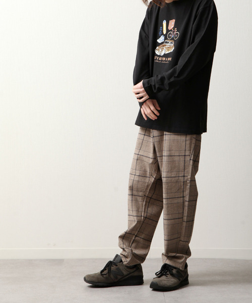 ZIP FIVE(ジップファイブ)の「【ZIP FIVE】立体凹凸プリントレトロイラスト長袖Tシャツ ロンT(Tシャツ/カットソー・メンズ・ホワイト/ブラック系/ピンク/サックスブルー/ベージュ系/ホワイト系・MEDIUM/LARGE)」の14枚目の写真