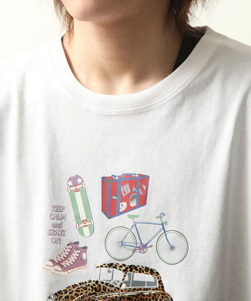 ZIP FIVE(ジップファイブ)の「【ZIP FIVE】立体凹凸プリントレトロイラスト長袖Tシャツ ロンT(Tシャツ/カットソー・メンズ・ホワイト/ブラック系/ピンク/サックスブルー/ベージュ系/ホワイト系・MEDIUM/LARGE)」の20枚目の写真
