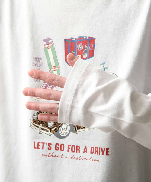 ZIP FIVE(ジップファイブ)の「【ZIP FIVE】立体凹凸プリントレトロイラスト長袖Tシャツ ロンT(Tシャツ/カットソー・メンズ・ホワイト/ブラック系/ピンク/サックスブルー/ベージュ系/ホワイト系・MEDIUM/LARGE)」の21枚目の写真