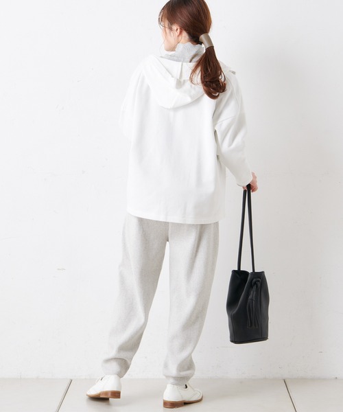 PUAL CE CIN（ピュアルセシン）の「【Du noir】スナップボタンフードカーディガン（カーディガン/ボレロ・レディース・オフホワイト/ブラック/グレー・FREE）」の6枚目の写真