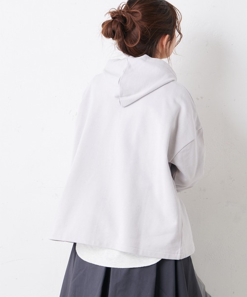 PUAL CE CIN（ピュアルセシン）の「【Du noir】スナップボタンフードカーディガン（カーディガン/ボレロ・レディース・オフホワイト/ブラック/グレー・FREE）」の8枚目の写真