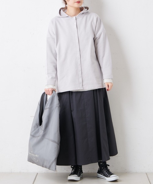 PUAL CE CIN（ピュアルセシン）の「【Du noir】スナップボタンフードカーディガン（カーディガン/ボレロ・レディース・オフホワイト/ブラック/グレー・FREE）」の11枚目の写真