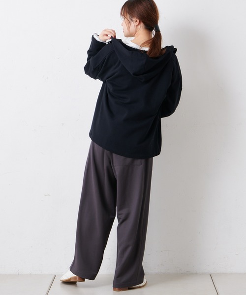 PUAL CE CIN（ピュアルセシン）の「【Du noir】スナップボタンフードカーディガン（カーディガン/ボレロ・レディース・オフホワイト/ブラック/グレー・FREE）」の19枚目の写真