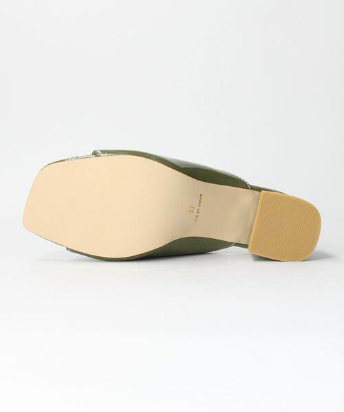 BEAUTY&YOUTH UNITED ARROWS（ビューティーアンドユースユナイテッドアローズ）の「BY フェイクレザー オープンカーブミュール（サンダル・レディース・ホワイト/オリーブ・37/37h/38/36h/36）」の7枚目の写真