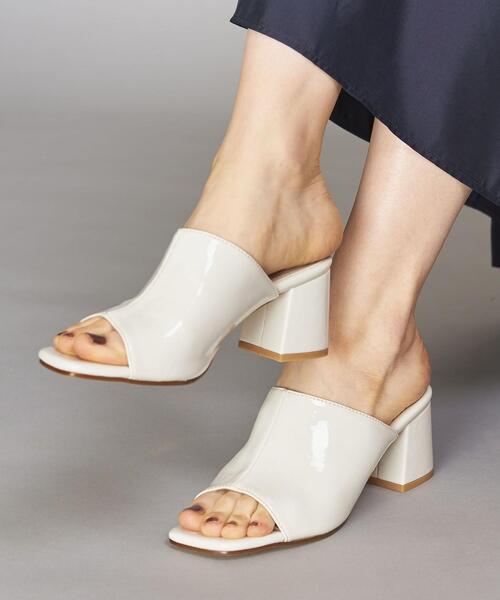 BEAUTY&YOUTH UNITED ARROWS（ビューティーアンドユースユナイテッドアローズ）の「BY フェイクレザー オープンカーブミュール（サンダル・レディース・ホワイト/オリーブ・37/37h/38/36h/36）」の11枚目の写真