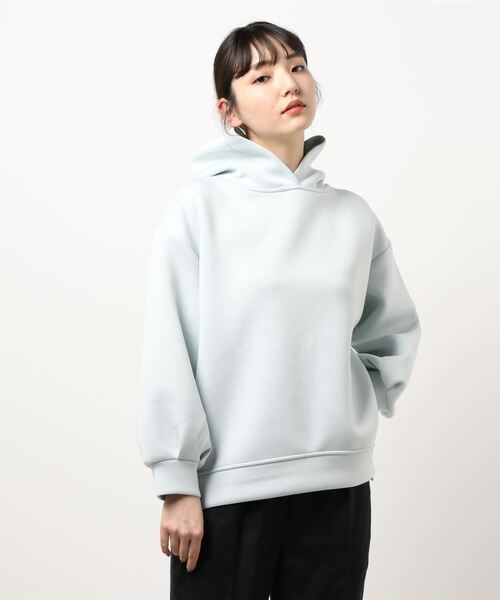AMERICAN HOLIC(アメリカンホリック)の「サイドボタンポンチフーディッドプルオーバー *(Tシャツ/カットソー・レディース・サックスブルー/オフホワイト/グレイッシュベージュ・M/L)」の8枚目の写真