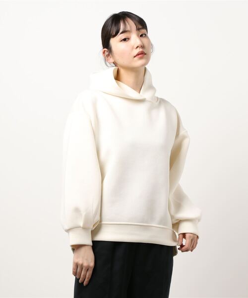 AMERICAN HOLIC(アメリカンホリック)の「サイドボタンポンチフーディッドプルオーバー *(Tシャツ/カットソー・レディース・サックスブルー/オフホワイト/グレイッシュベージュ・M/L)」の7枚目の写真