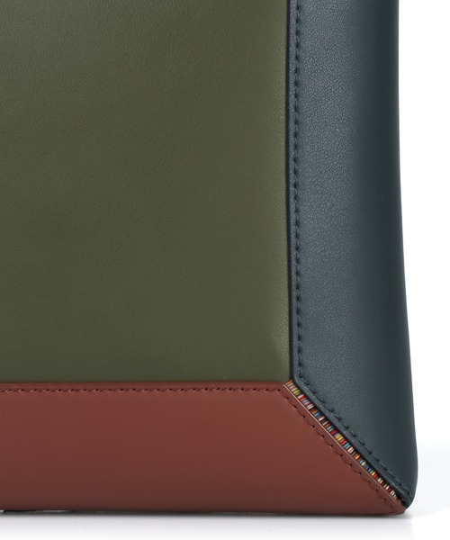 美品　ポールスミス コントラストカラーブロックショルダーバック　マルチストライプ Paul Smith（ポールスミス）の「コントラストカラーブロック