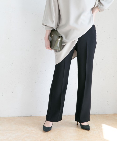 URBAN RESEARCH ROSSO（アーバンリサーチロッソ）の「ベーシックセミフレアパンツ（その他パンツ・レディース・ミント/ブラック/オリーブ・36/38）」の2枚目の写真