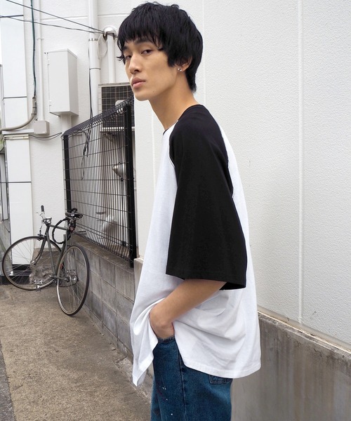 Figments（フィグメンツ）の「オーバーラグランT（Tシャツ/カットソー・レディース・ブラック/グリーン・FREE）」の14枚目の写真