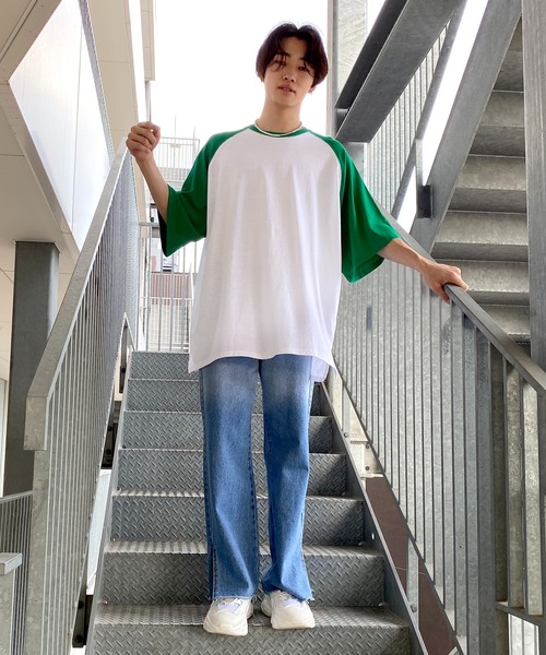 Figments（フィグメンツ）の「オーバーラグランT（Tシャツ/カットソー・レディース・ブラック/グリーン・FREE）」の18枚目の写真