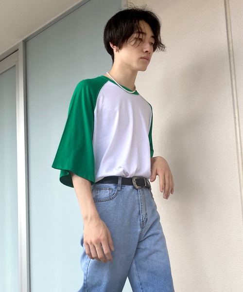 Figments（フィグメンツ）の「オーバーラグランT（Tシャツ/カットソー・レディース・ブラック/グリーン・FREE）」の21枚目の写真