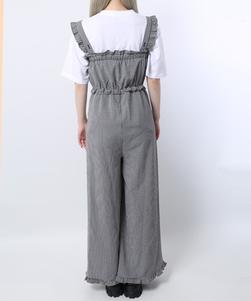 WC(ダブル シー)の「ギンガムチェックサロペット(サロペット/オーバーオール・レディース・ブラック/ベージュ・FREE)」の12枚目の写真