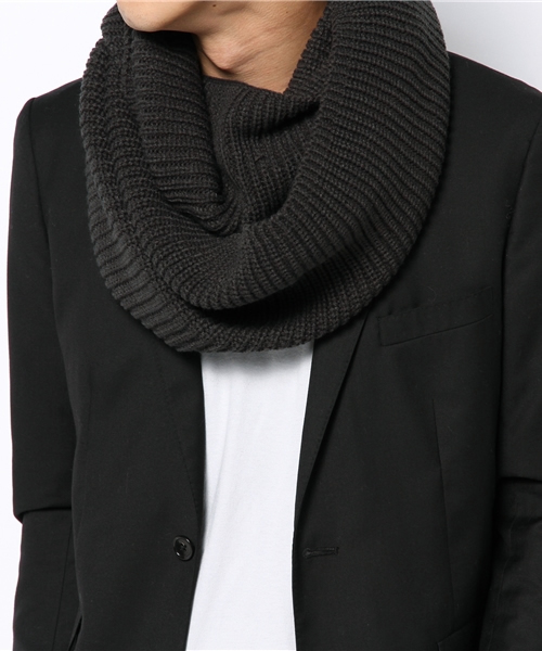 VENCEEXCHANGE（ヴァンスエクスチェンジ）の「アゼアミスヌード（ストール/ショール・メンズ・ブラック/チャコールグレー・FREE）」の7枚目の写真