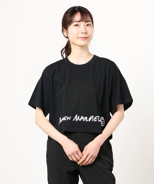 MM6 Maison Margiela（ｴﾑｴﾑｼｯｸｽ ﾒｿﾞﾝ ﾏﾙｼﾞｪﾗ）の「MM6 Maison Margiela ベーシックジャージーTシャツ（Tシャツ/カットソー・レディース・ブラック・SMALL）」の4枚目の写真
