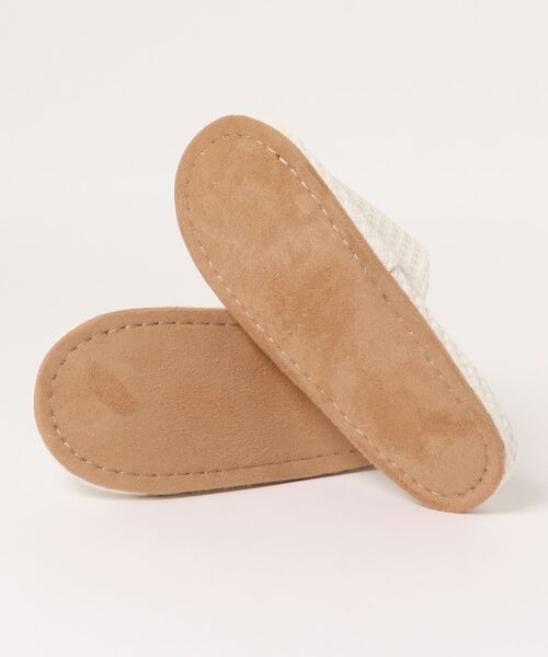 LBC（エルビーシー）の「【洗濯機で丸洗い】YORI 外縫いワッフルスリッパ M（ルームシューズ/スリッパ・レディース・グリーン/オフホワイト/チャコールグレー/イエロー・M）」の14枚目の写真