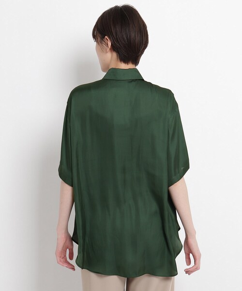 JET（ジェット）の「◆【ウォッシャブル】スノーサテン半袖シャツ（シャツ/ブラウス・レディース・ピンク系/グリーン/ダークブラウン・04）」の15枚目の写真