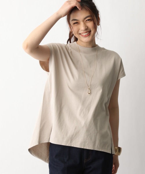 GLOBAL WORK（グローバルワーク）の「リラックス美人ハイネックフレンチ/941553（Tシャツ/カットソー・レディース・ブラック/ホワイト/ベージュ/サックスブルー/カーキ・MEDIUM/LARGE）」の14枚目の写真