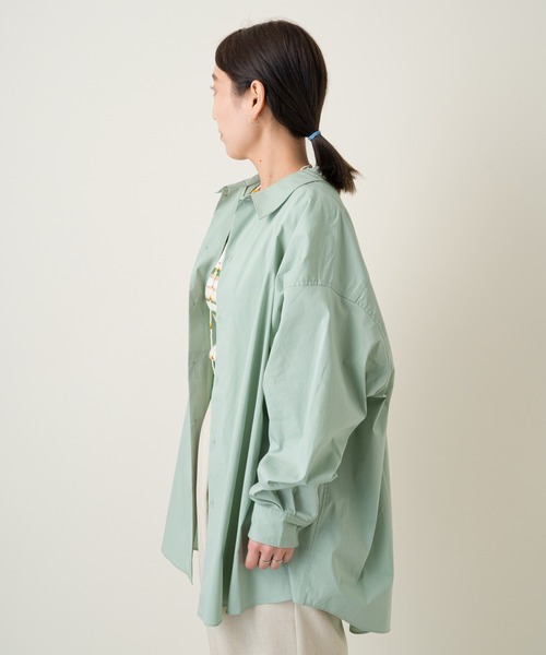 WHIMSIC（ウィムジック）の「【WHIMSIC】ビーズネックレスセットBIGシャツ（シャツ/ブラウス・メンズ・ブルー/ホワイト/ミント・FREE）」の8枚目の写真