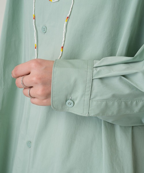 WHIMSIC（ウィムジック）の「【WHIMSIC】ビーズネックレスセットBIGシャツ（シャツ/ブラウス・メンズ・ブルー/ホワイト/ミント・FREE）」の16枚目の写真