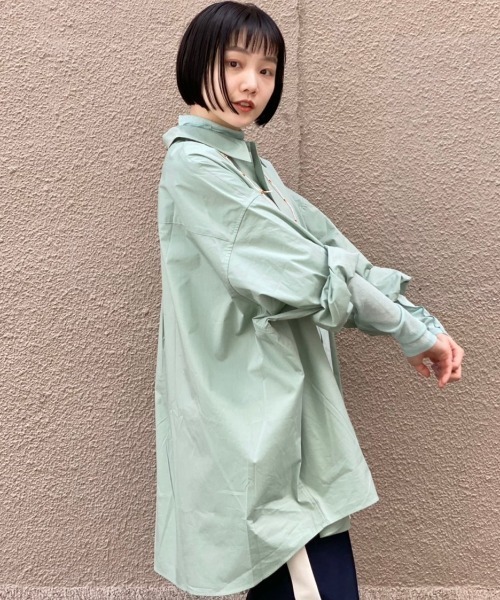 WHIMSIC（ウィムジック）の「【WHIMSIC】ビーズネックレスセットBIGシャツ（シャツ/ブラウス・メンズ・ブルー/ホワイト/ミント・FREE）」の14枚目の写真