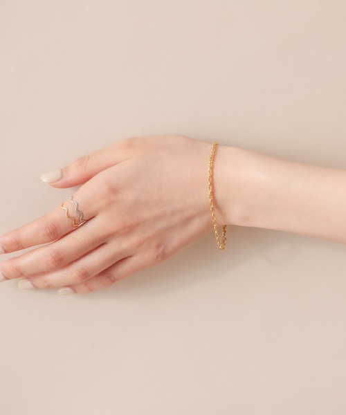 mline（エムライン）の「[mline] WEB限定 華奢チェーンブレスレット（ブレスレット・レディース・シルバー/ゴールド・FREE）」の3枚目の写真