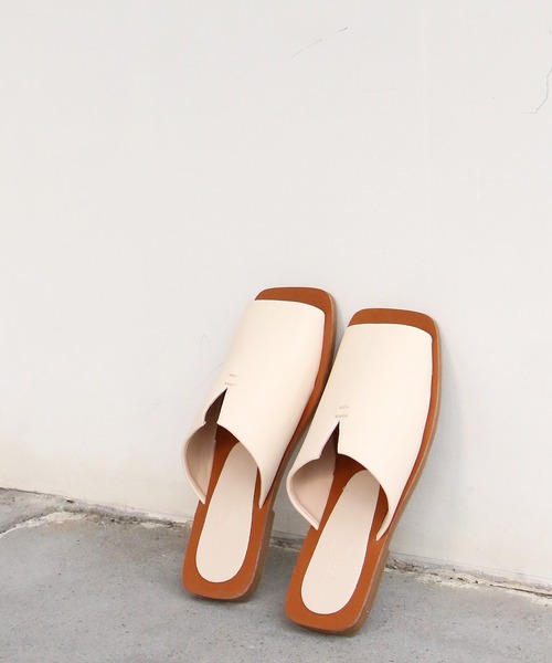 notch.（ノッチ）の「スクエアサンダル（サンダル・レディース・オフホワイト/ブラック・L/M）」の8枚目の写真